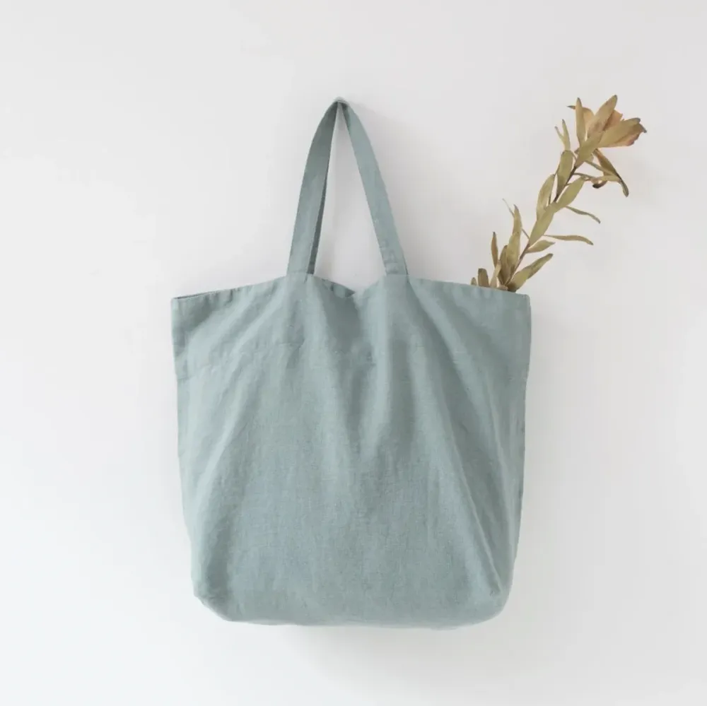 Tygväska i linne spacious | Green Milieu