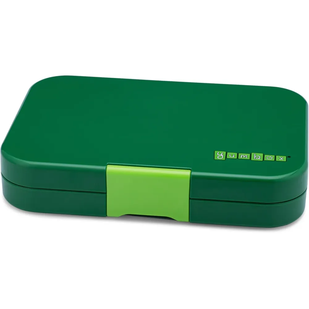 Yumbox Palm Green / Hållbar Lime Tray Leakproof Tapas XL 4 Bento Lunch Box