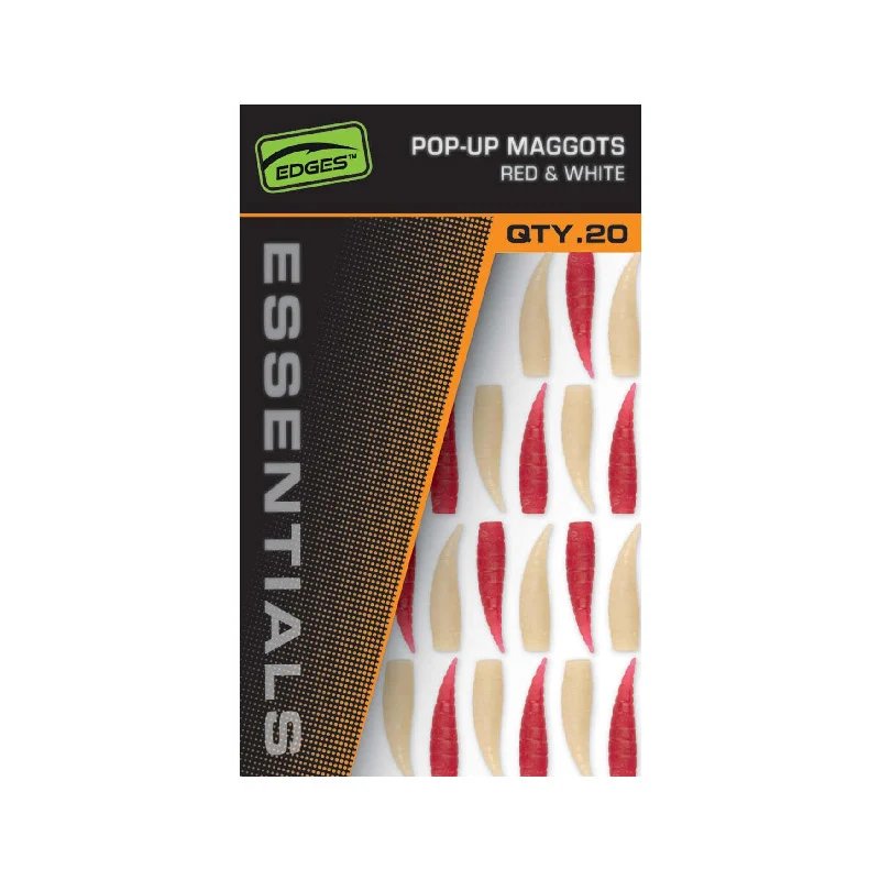 Fox Pop up Maggots x 20 (10 red, 10 white)