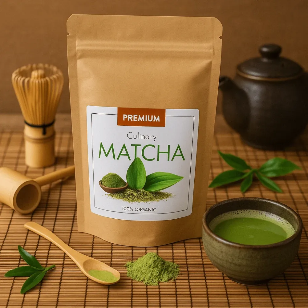 Matcha grönt te pulver, ekologiskt kulinariskt