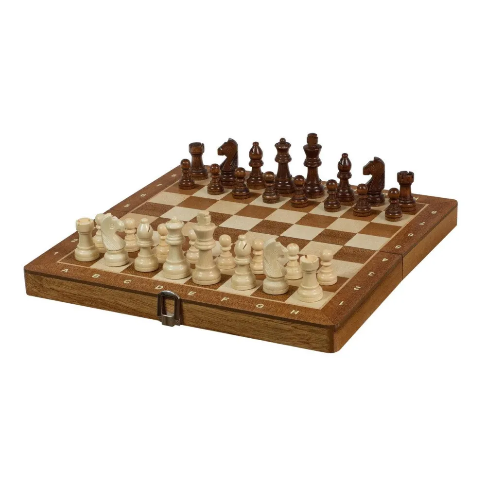 SAPELE Magnetiskt Vikbart Schackspel | 31cm
