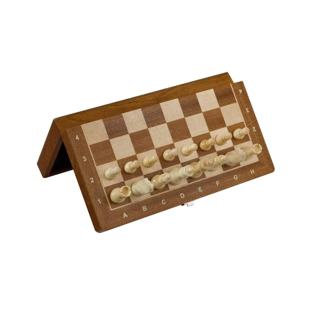SAPELE Magnetiskt Vikbart Schackspel | 31cm