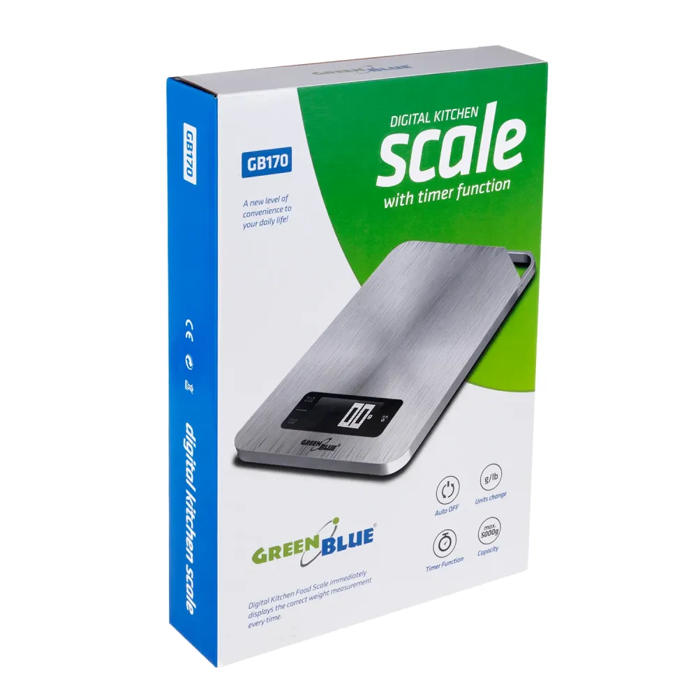 Electronic köksvåg med timer GreenGBlue GB170 min 1g max 5000g
