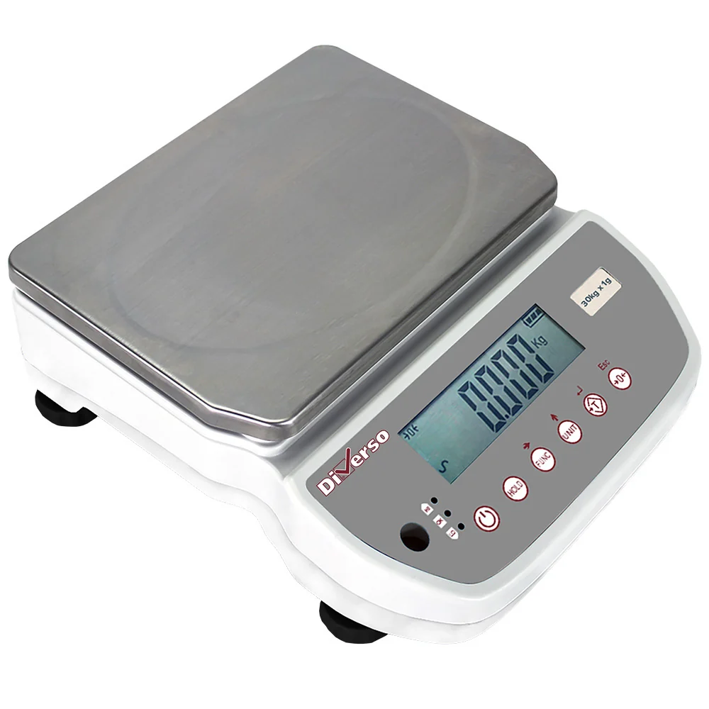 Elektronisk våg i rostfritt stål, 30 kg x 1 g - 3 Piece Set