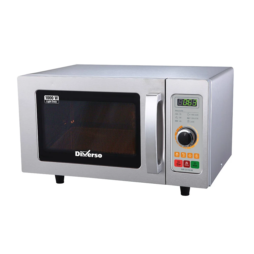 Mikrovågsugn i rostfritt stål, 1000 W. (25 Lt), mekanisk