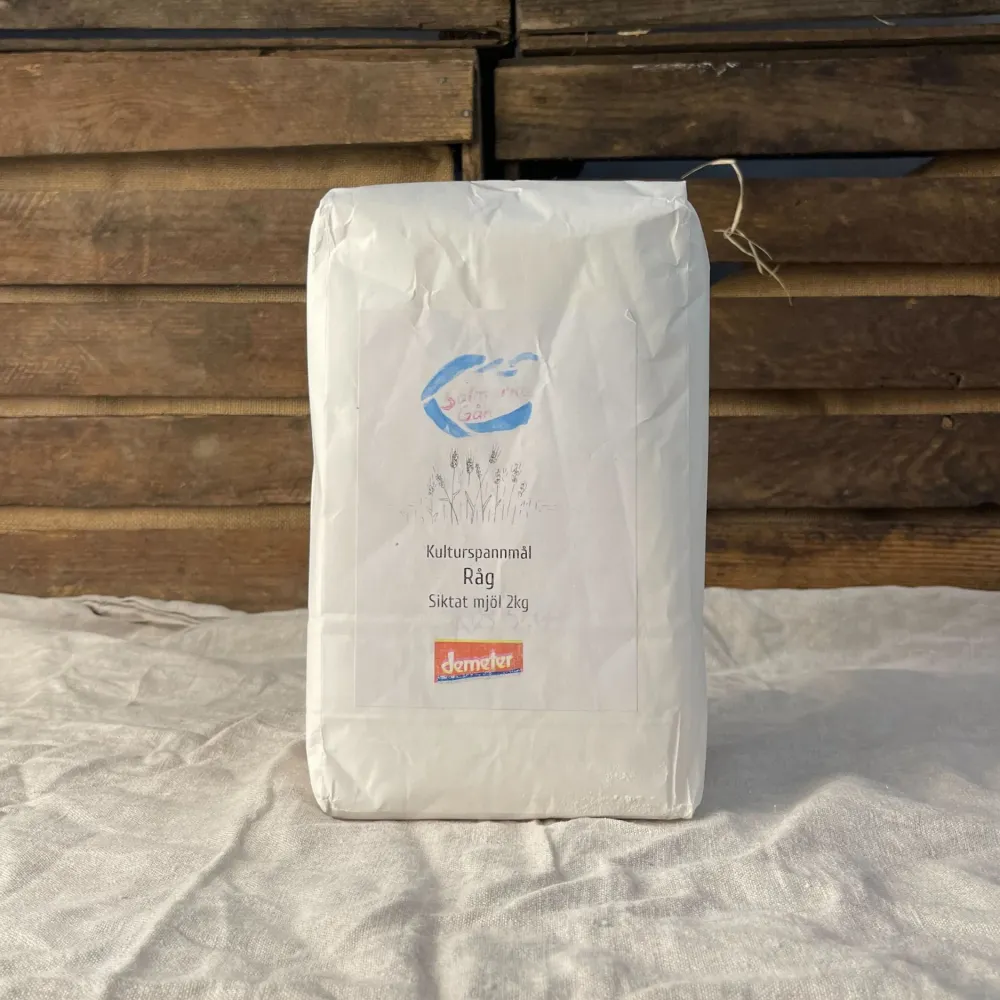 Biodynamiskt mjöl Råg siktat 2kg EKO