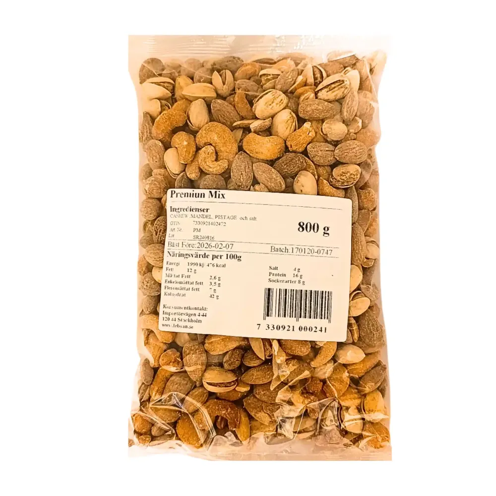 Mixnötter Premium 800g – Lyx i varje handfull!