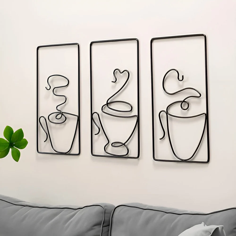 Brewtiful Cups - Estetisk Väggkonst av Kaffekoppar för kreativ Inredning