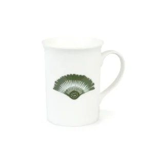 Kaffemugg Solfjäder Porslin Salviagrön 30cl