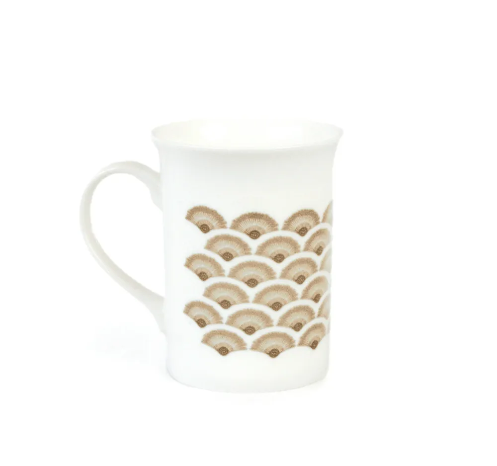 Kaffemugg Vågor Porslin Soft Gilded 30cl