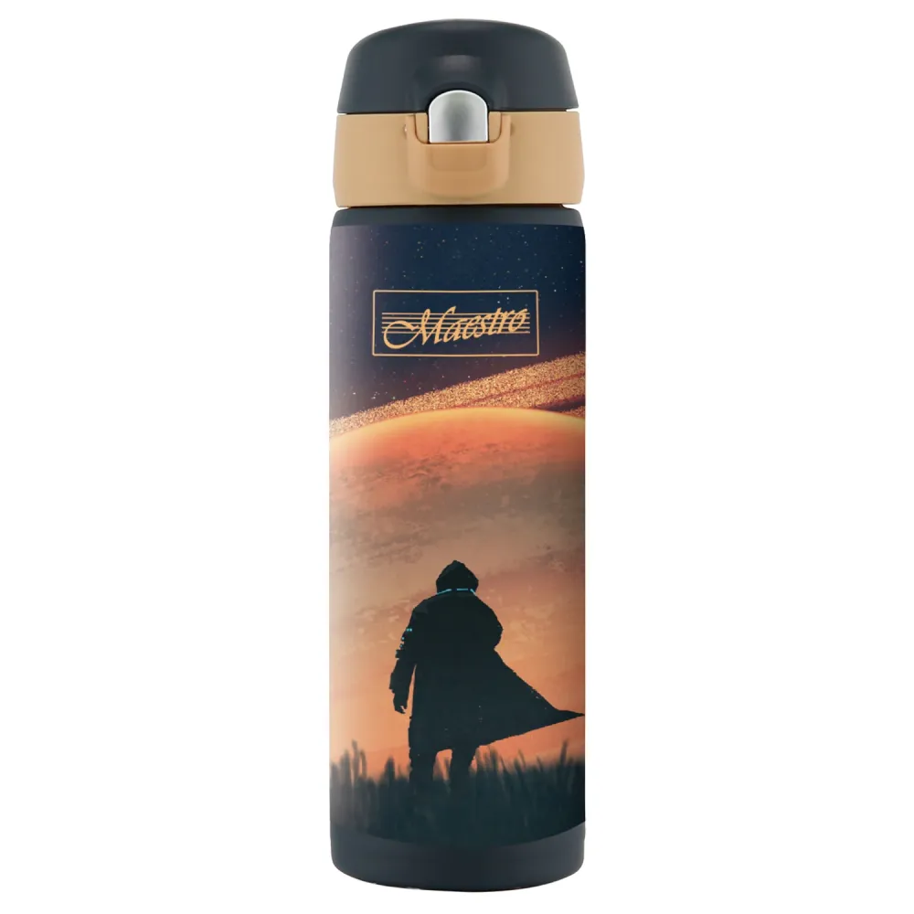 Thermos Mug Kaffemugg Thermos Mug Coated flaska i rostfritt stål för varma eller kalla drycker 400 ml (rymd)