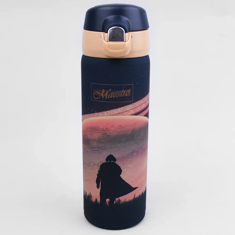 Thermos Mug Kaffemugg Thermos Mug Coated flaska i rostfritt stål för varma eller kalla drycker 400 ml (rymd)