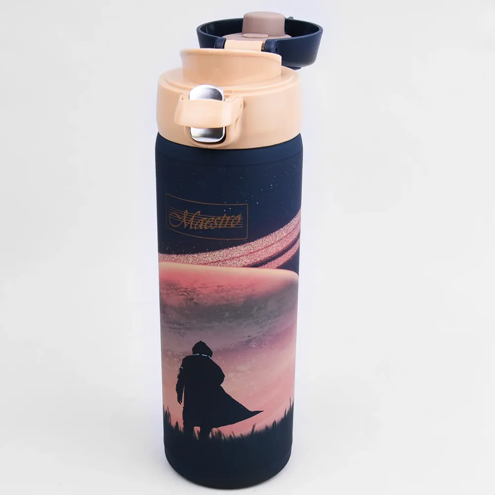Thermos Mug Kaffemugg Thermos Mug Coated flaska i rostfritt stål för varma eller kalla drycker 400 ml (rymd)