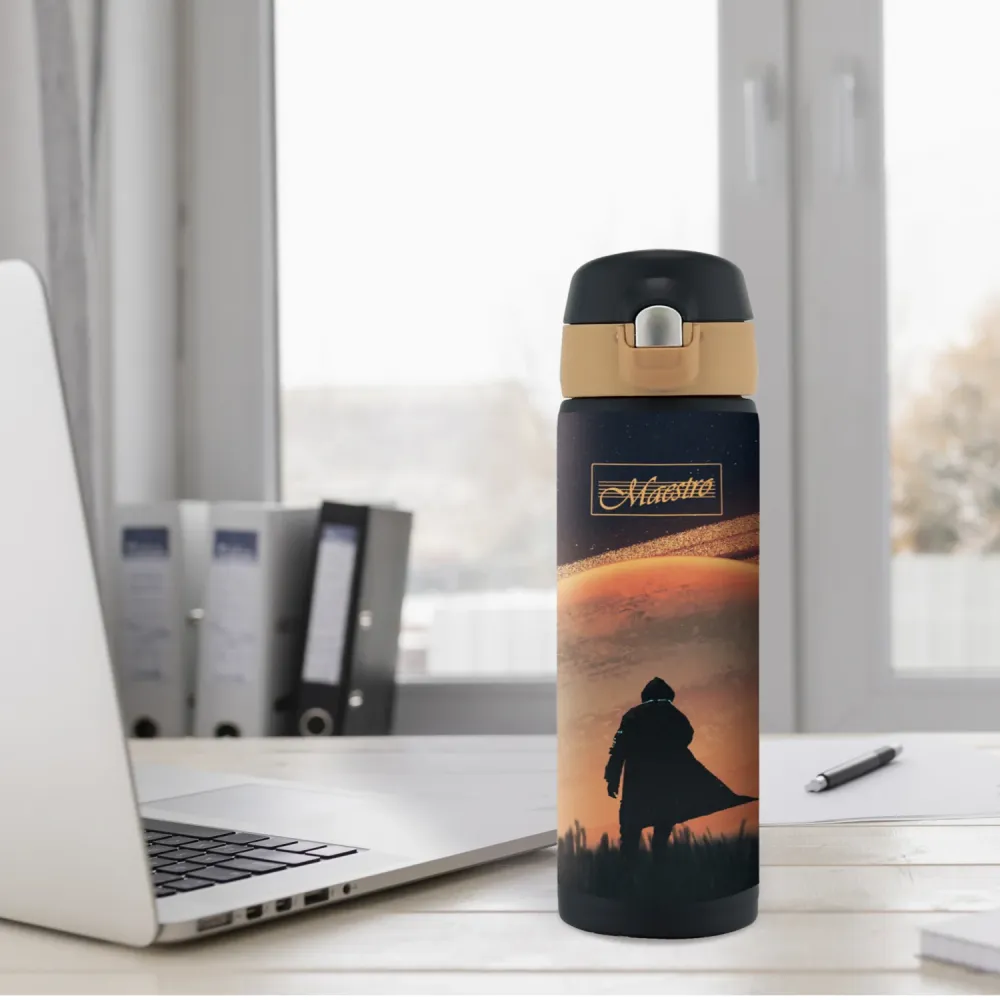 Thermos Mug Kaffemugg Thermos Mug Coated flaska i rostfritt stål för varma eller kalla drycker 400 ml (rymd)