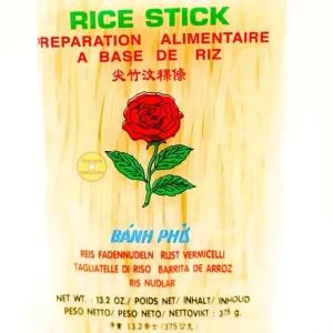 Risnudlar med Gurkmeja 400g, Rose Brand