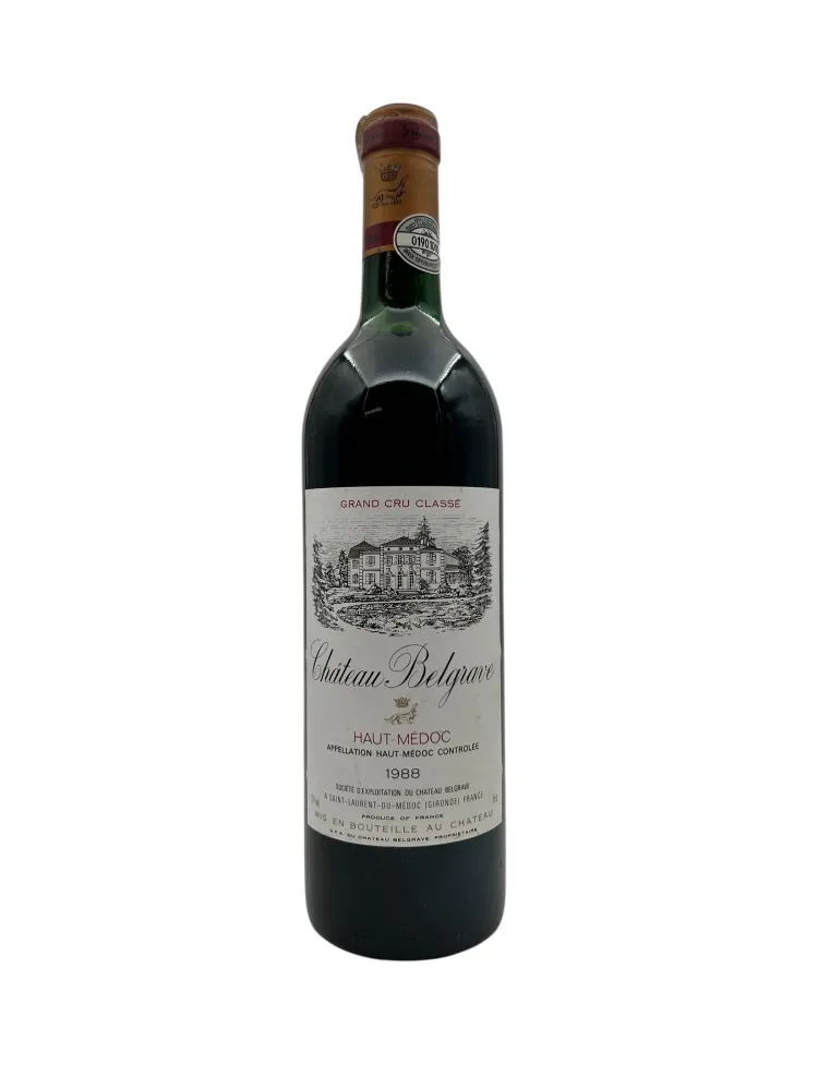 Bordeaux Chateau Belgrave 1988 Grand Cru Classe