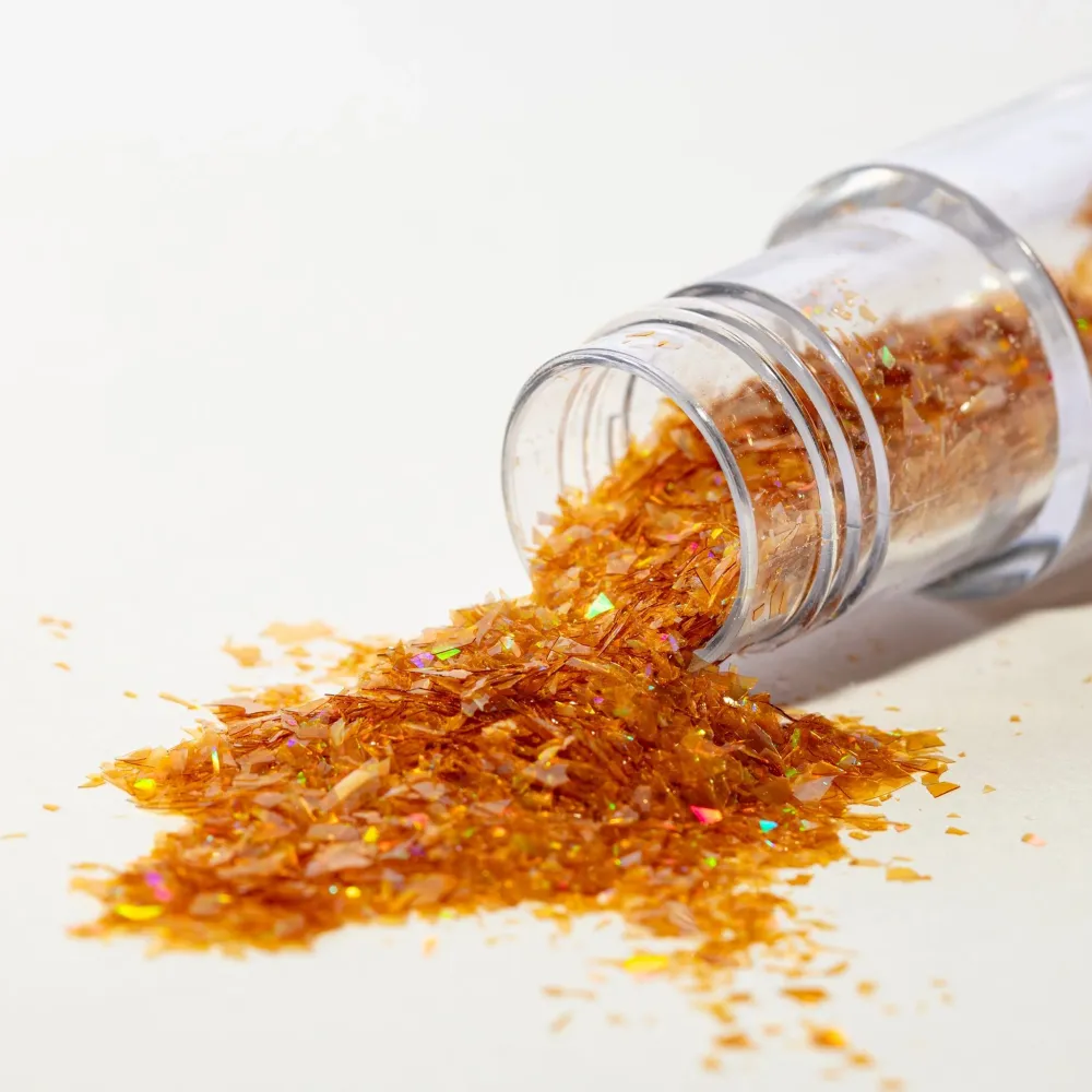 Ätbart Glittrande Florsocker - Guld