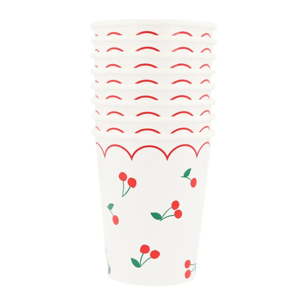 Meri Meri papmuggar, Cherry - 8 st
