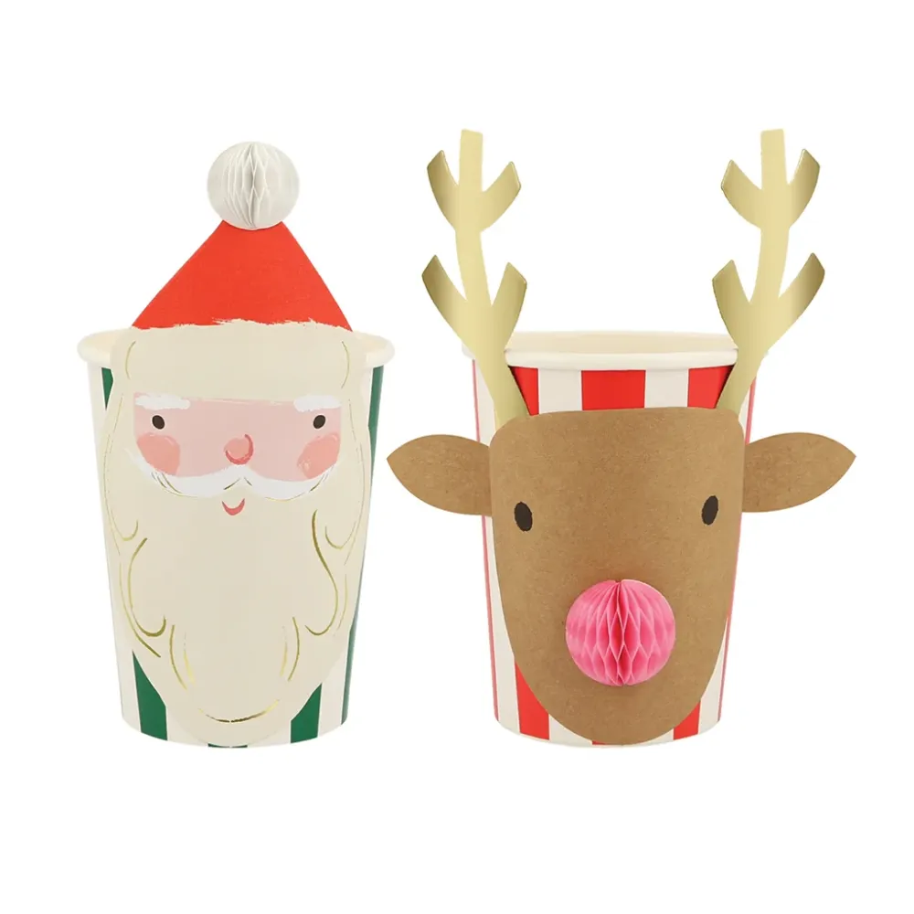 Meri Meri pappersmuggar, Christmas honeycomb – 8 st
