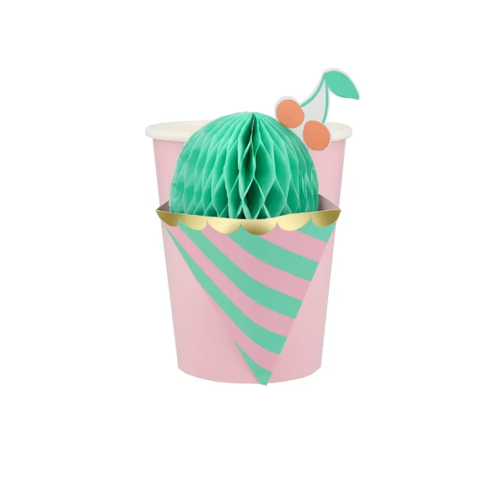 Meri Meri pappersmuggar, Ice cream - 8 st.