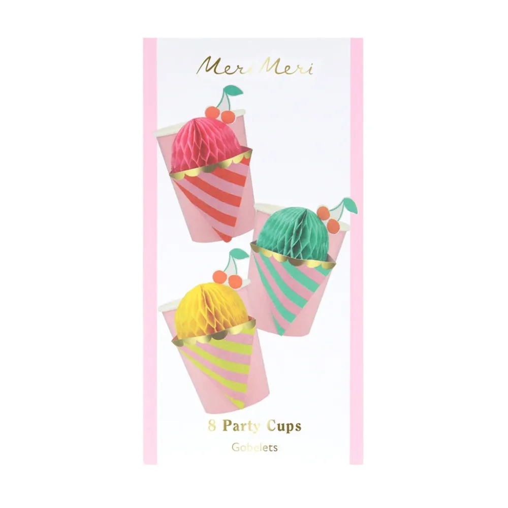 Meri Meri pappersmuggar, Ice cream - 8 st.