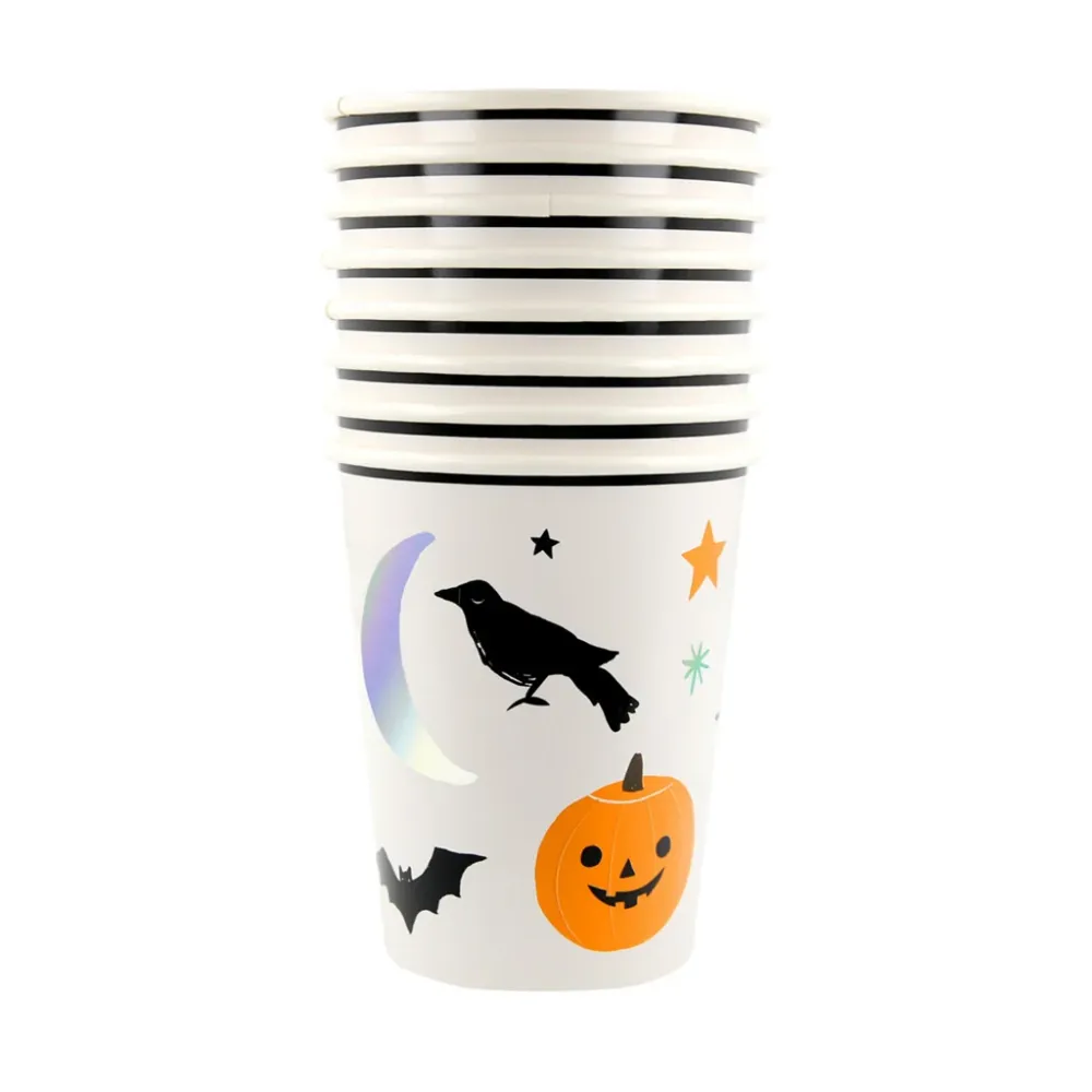 Meri Meri pappmuggar, Halloween, Halloween ikoner - 8 st.