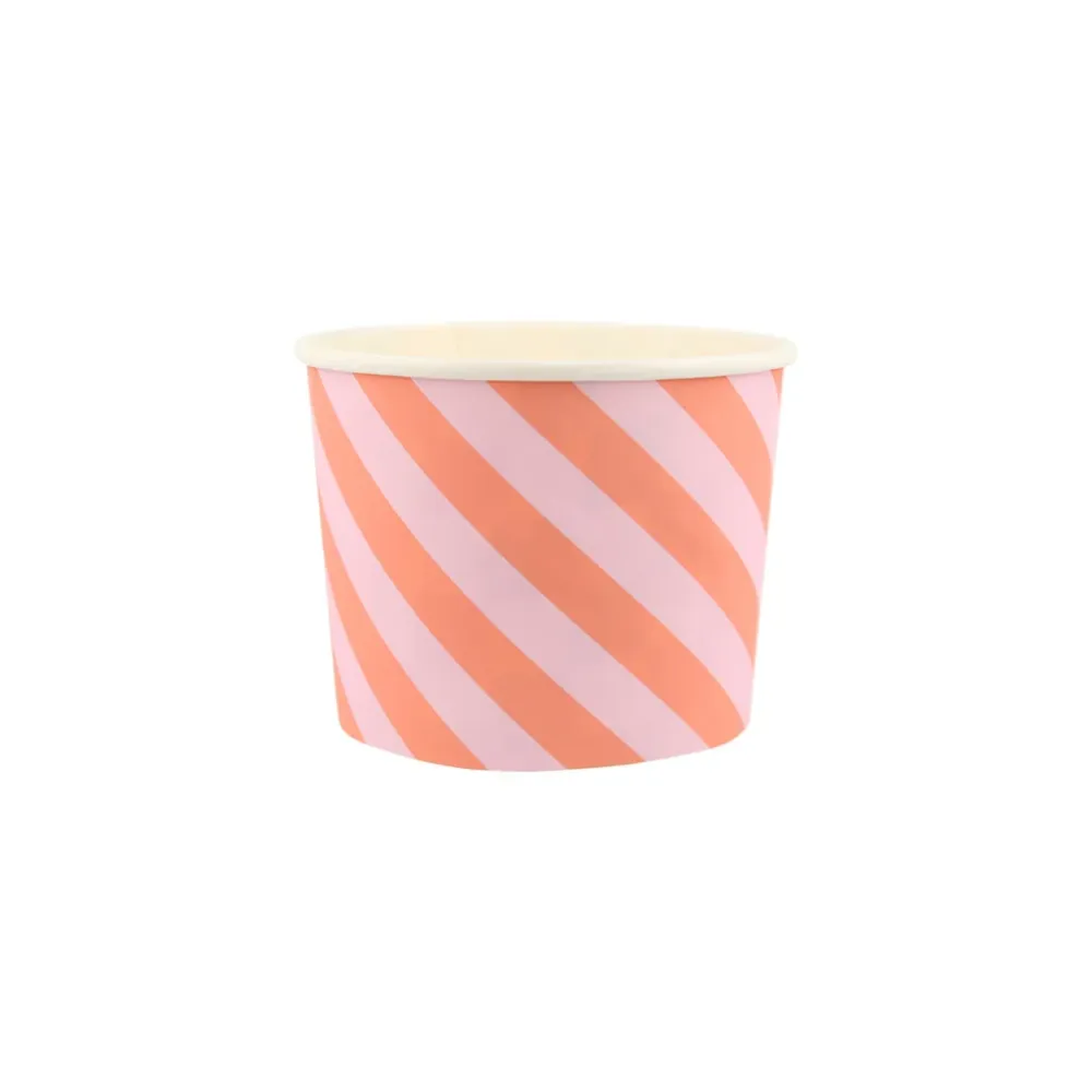 Meri Meri pappmuggar, Ice cream koppar och skedar - 12 st.