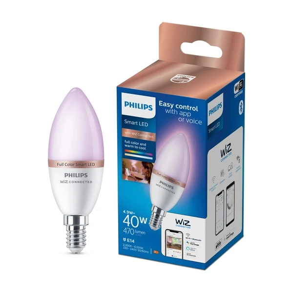 C37 Kerte Philips smart dimbar LED E14 40W
