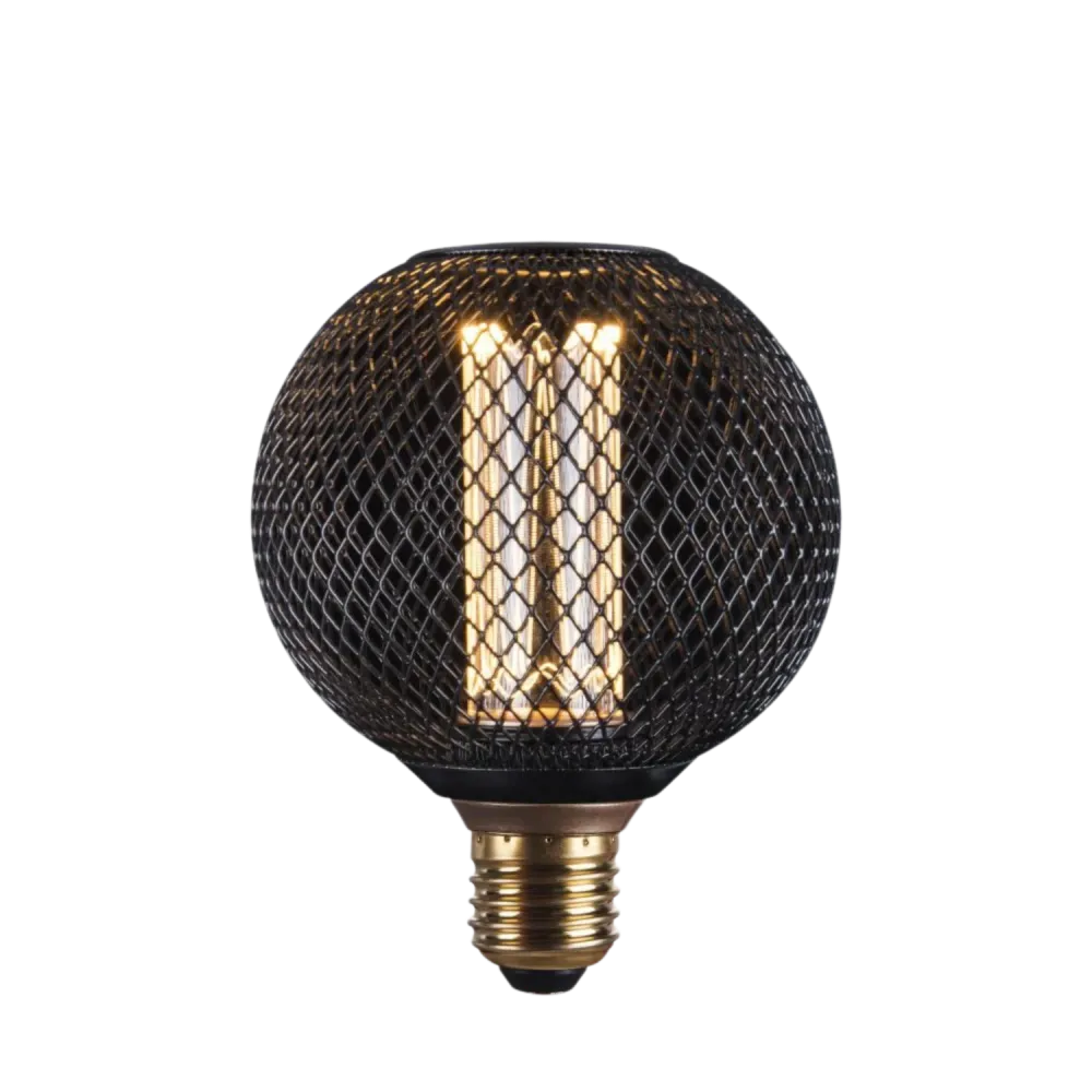 Halo Design Färger Grid bulb Ø9,5 svart