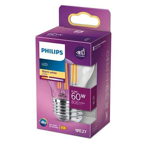 LED klassisk 60W E27 P45 kronglödtråd
