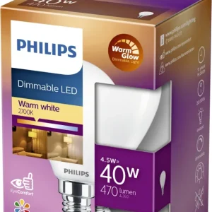 LED krona klassisk 40W P45 E14 FR Dimbar