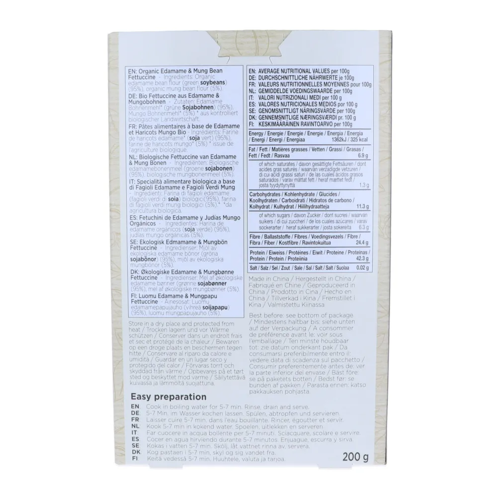 Edamame Mungbean Fettuccine, 200 g