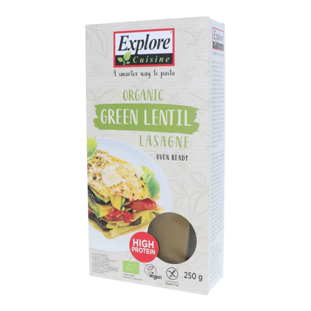 Lasagneplattor, gröna linser, 250 g