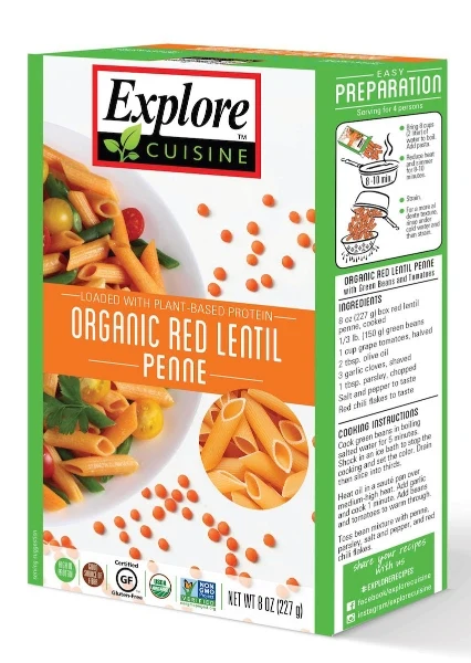 Pennepasta av röda linser (linspasta), 250 g