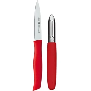 ZWILLING Skalkniv och grönsaksskalare TWIN GRIP, röd, Zwilling