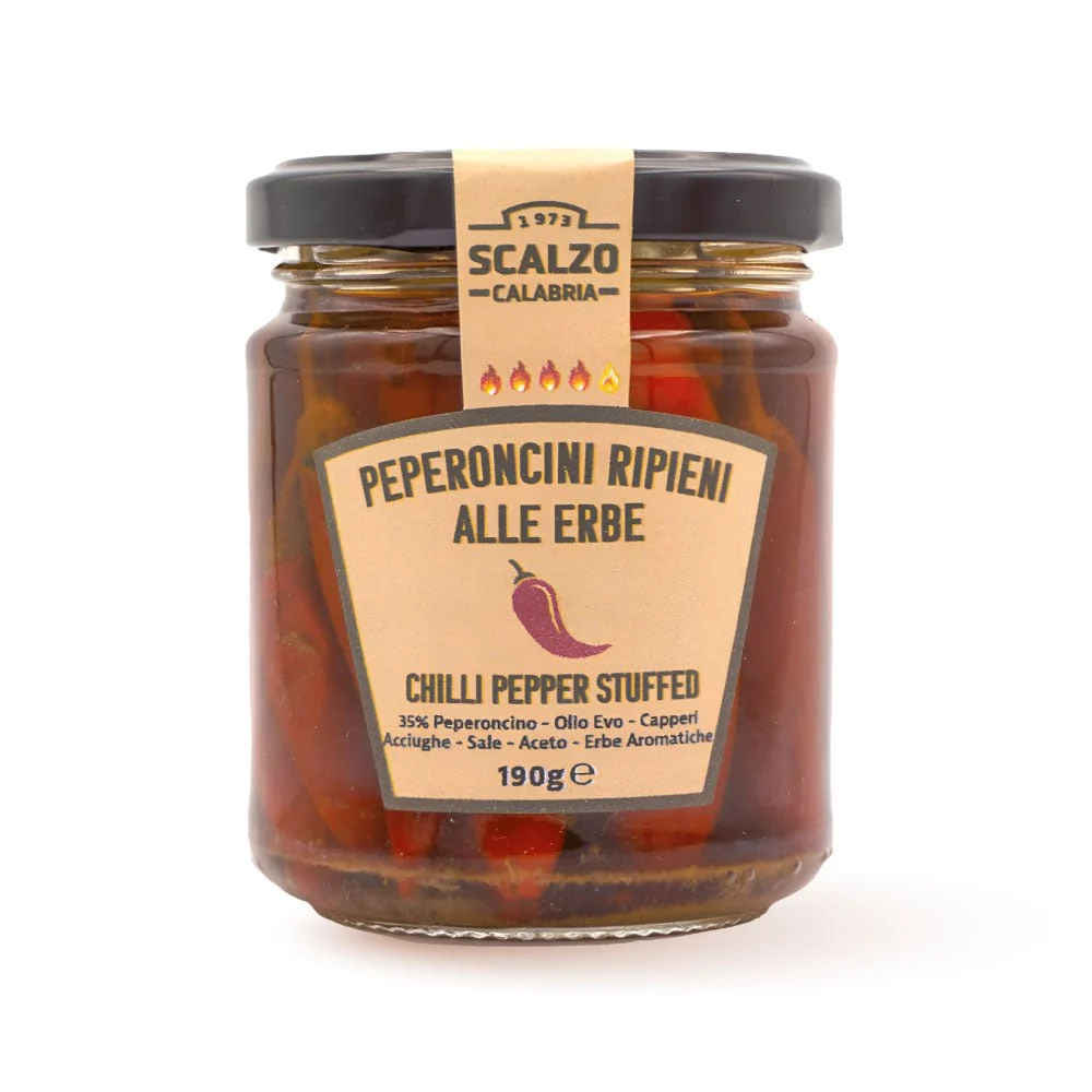 Fylld chili med ansjovis och kapris
