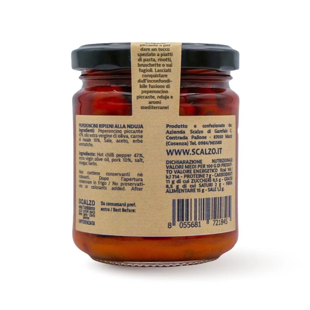 Fylld chilipeppar med 'Nduja