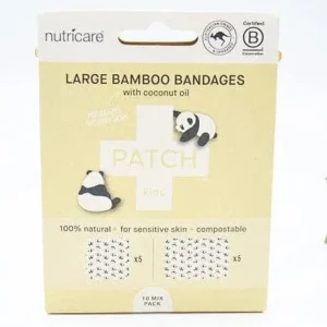 PATCH - Ekologiska bambuplåster, stora - Coconut Oil, Panda / 10 st