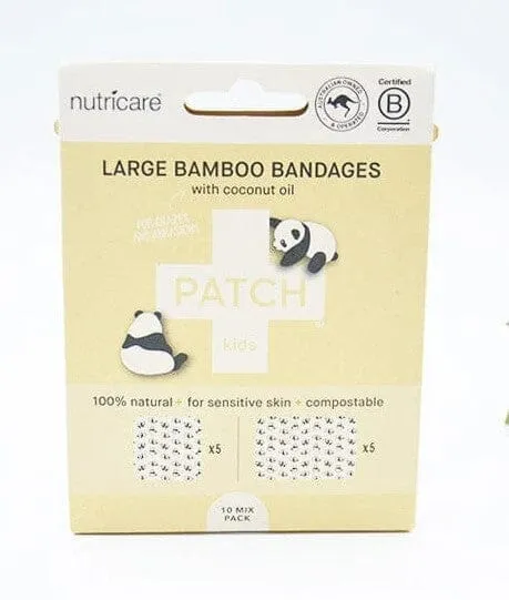 PATCH - Ekologiska bambuplåster, stora - Coconut Oil, Panda / 10 st