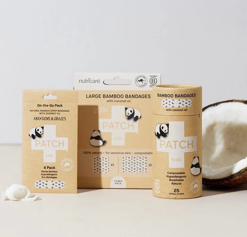 PATCH - Ekologiska bambuplåster, stora - Coconut Oil, Panda / 10 st
