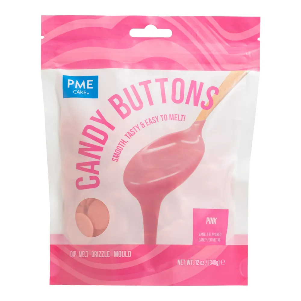Candy Buttons - Smälter Ros 340g