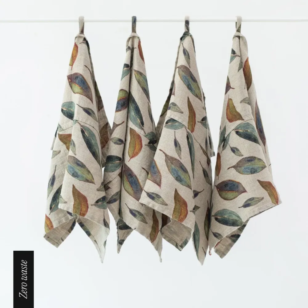Kökshandduk i naturlinne, Golden Fall Natural | Linen Tales