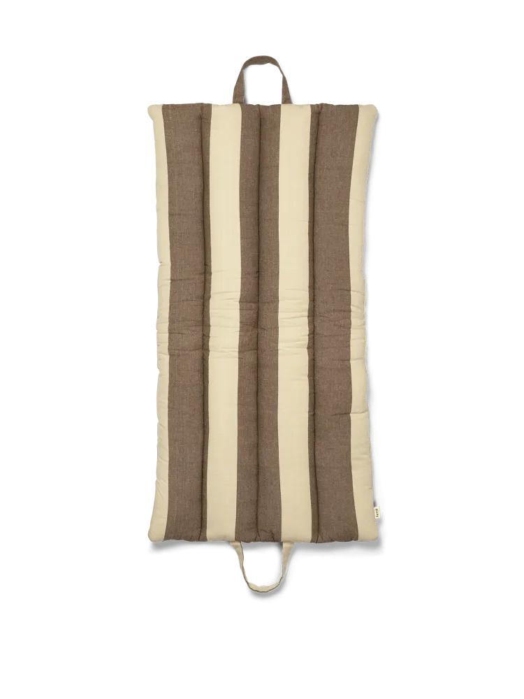 Värmetålig underlägg Strand Folding Mat - Carob Brown/Parchment