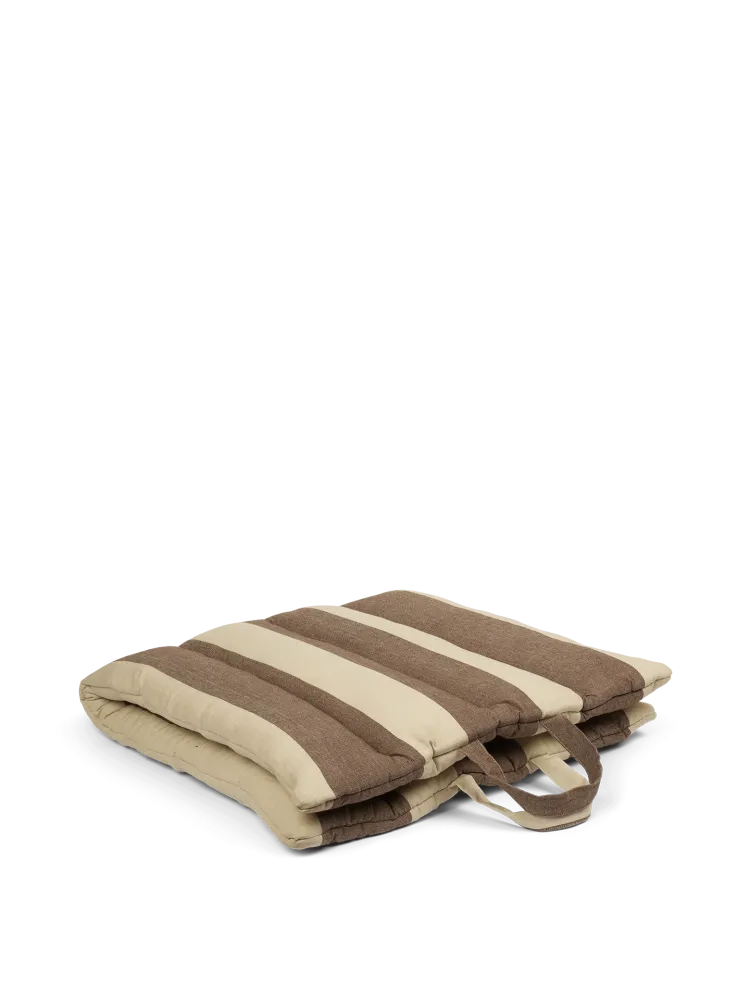 Värmetålig underlägg Strand Folding Mat - Carob Brown/Parchment