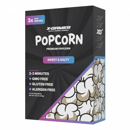 X-Corn 3x100g sött och salt (X-Gamer Popcorn)