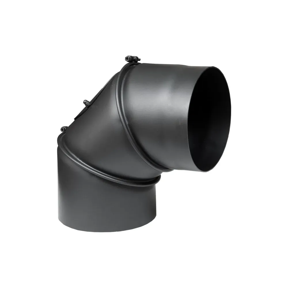 Rökrör 150 mm – 90° böj med sotlucka (justerbar)