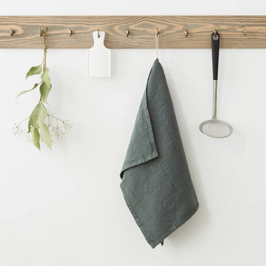 Kökshandduk i linne, Forest Smaragd | Linen Tales