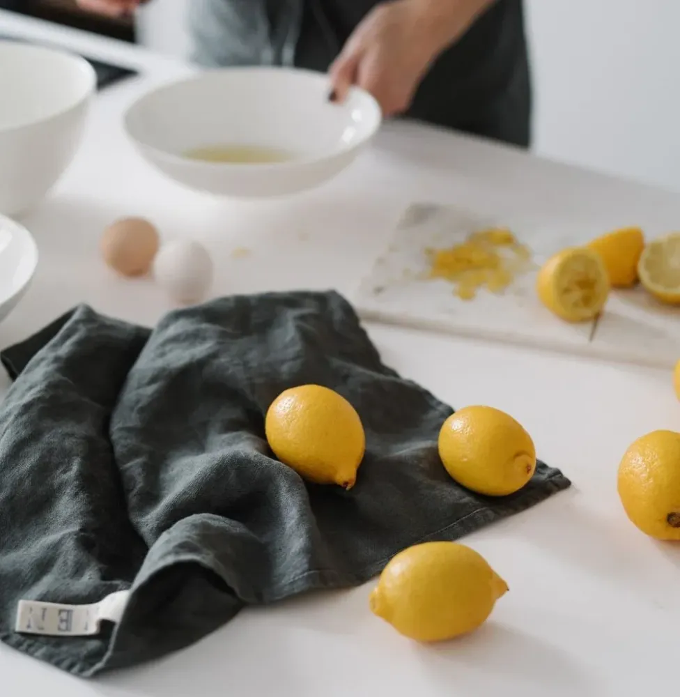 Kökshandduk i linne, Forest Smaragd | Linen Tales