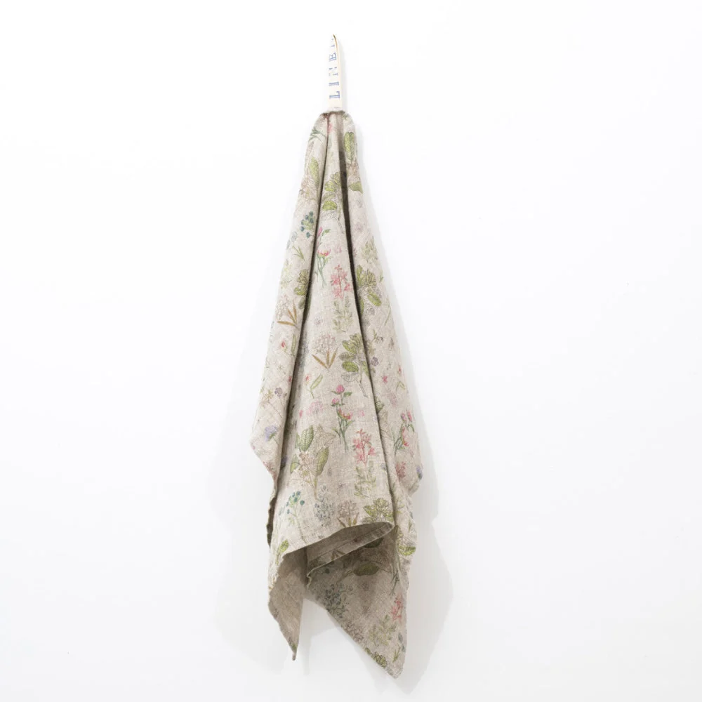 Kökshandduk i naturlinne, Botany | Linen Tales
