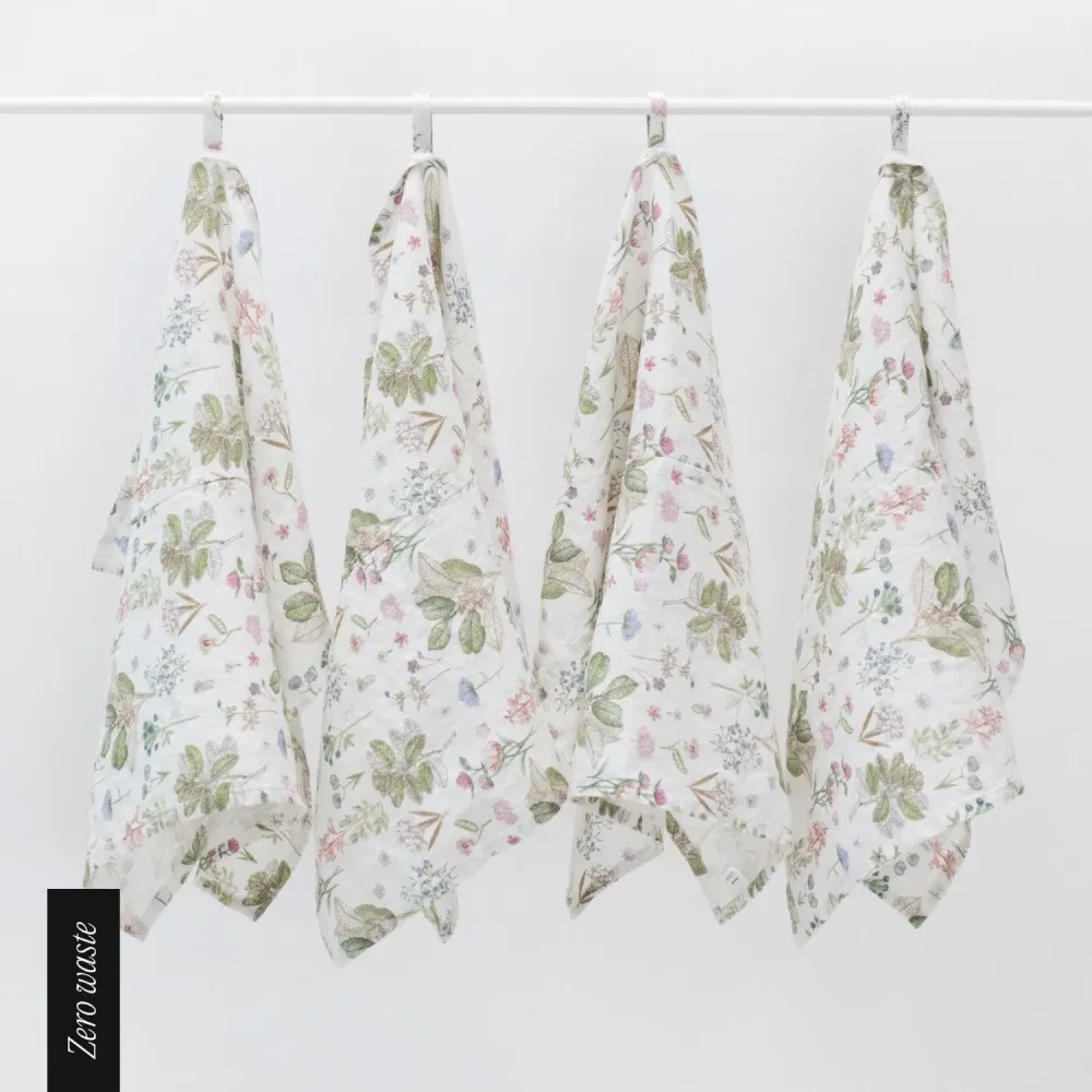 Kökshandduk i naturlinne, White Botany | Linen Tales